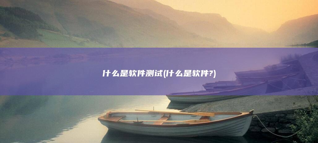 什么是软件测试