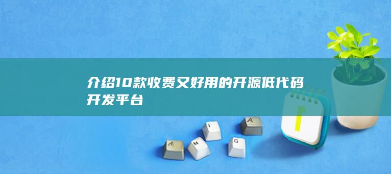 介绍10款收费又好用的开源低代码开发平台