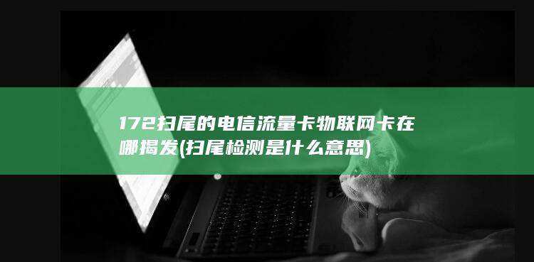 172扫尾的电信流量卡物联网卡在哪揭发