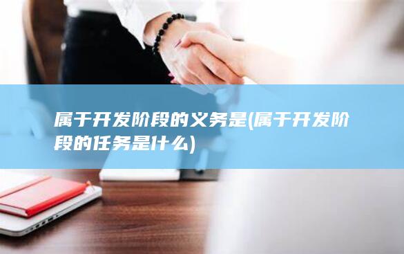 属于开发阶段的任务是什么