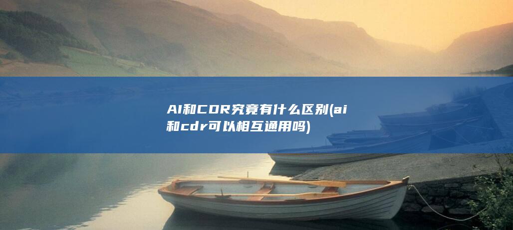 AI和CDR究竟有什么区别