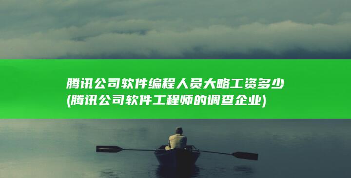 腾讯公司软件编程人员大略工资多少