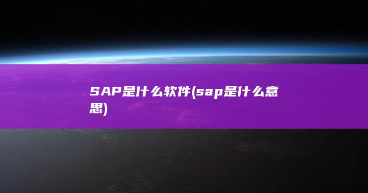 sap是什么意思