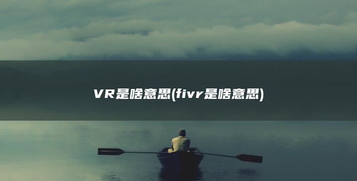 VR是啥意思