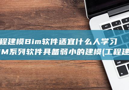 工程建模Bim软件适宜什么人学习