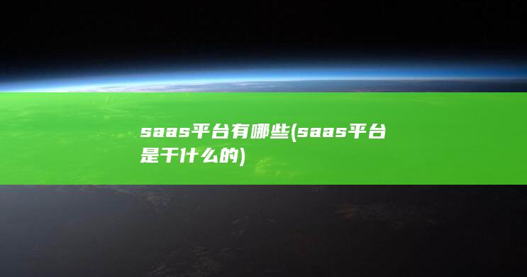 saas平台有哪些