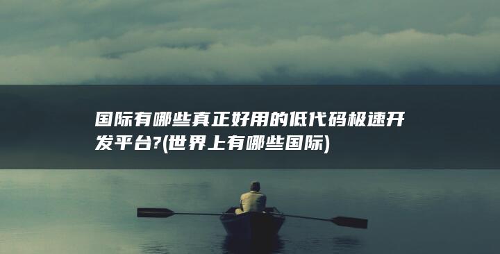 国际有哪些真正好用的低代码极速开发平台?