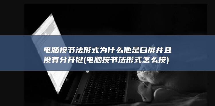 电脑按书法形式怎么按