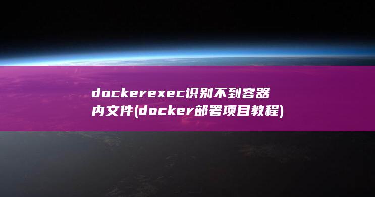 dockerexec识别不到容器内文件